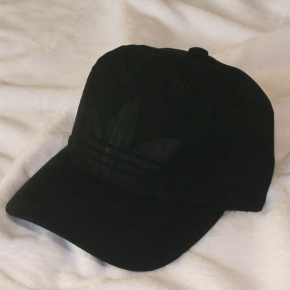 adidas black trefoil hat